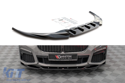 Spoiler Maxton Design potrivit pentru bara frontală M la BMW 7 G11 după 2019, lac negru Performance AutoTuning