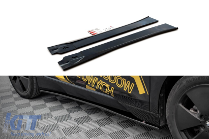 Adăugiri Maxton Design potrivite pentru pragurile BMW i3 2017-2022, lac negru Performance AutoTuning