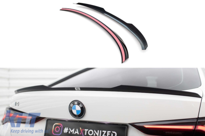 Spoiler Maxton Design potrivit pentru portbagajul BMW i4 G26 cu pachet M după 2021, lac negru Performance AutoTuning