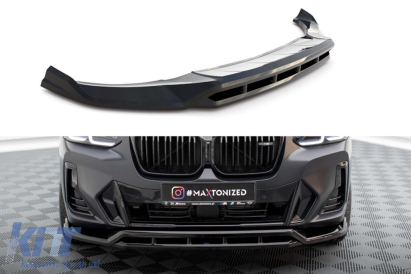 Spoiler Maxton Design potrivit pentru bara frontală a BMW X3 cu pachet M G01 după 2021, lac negru Performance AutoTuning