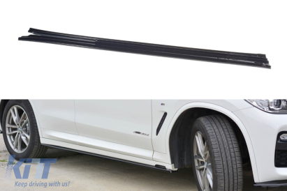 Adăugiri Maxton Design tip M Technik potrivite pentru pragurile BMW X3 G01 după 2018, lac negru Performance AutoTuning