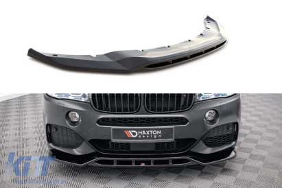 Spoiler Maxton Design versiunea 2 potrivit pentru bara frontală a BMW X5 F15 cu pachet M 2013-2018, lac negru Performance AutoTuning