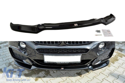 Spoiler Maxton Design potrivit pentru bara de protecție frontală M Technik pentru BMW X6 F16 după 2014, lac negru Performance AutoTuning