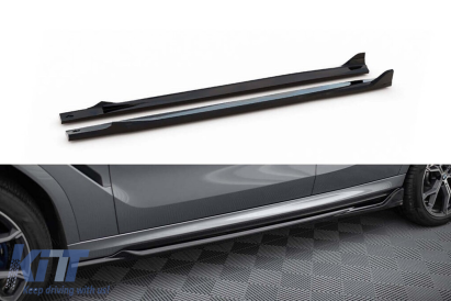 Aditive Maxton Design versiunea 2 pentru praguri BMW X6 G06 după 2023, lac negru Performance AutoTuning