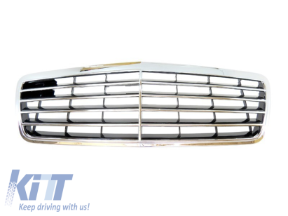 Grilă crom/neagră potrivită pentru Mercedes E-Class W210 1999-2002 Performance AutoTuning