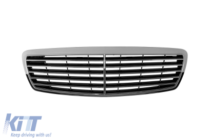 Grilă crom/neagră potrivită pentru Mercedes E-Class W211 2002-2006 Performance AutoTuning