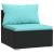 Set mobilier de grădină cu perne, 5 piese, negru, poliratan GartenMobel Dekor