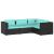 Set mobilier de grădină cu perne, 4 piese, negru, poliratan GartenMobel Dekor