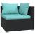 Set mobilier de grădină cu perne, 7 piese, negru, poliratan GartenMobel Dekor