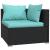 Set mobilier de grădină cu perne, 7 piese, negru, poliratan GartenMobel Dekor