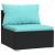 Set mobilier de grădină cu perne, 7 piese, negru, poliratan GartenMobel Dekor