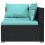 Set mobilier de grădină cu perne, 7 piese, negru, poliratan GartenMobel Dekor