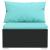 Set mobilier de grădină cu perne, 8 piese, negru, poliratan GartenMobel Dekor