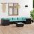 Set mobilier de grădină cu perne, 8 piese, negru, poliratan GartenMobel Dekor