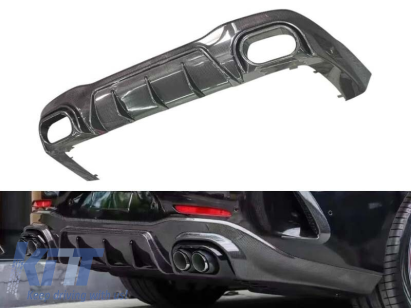 Difuzor din carbon tip BRBS potrivit pentru bara spate GT63 a Mercedes A Design GT 4 Door Coupe X290 după 2019 Performance AutoTuning