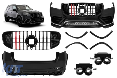 Kit de tuning tip BRBS GLS900 potrivit pentru Mercedes GLS X167 SUV 2020-2021, 2022, 2023 cu elemente negre lucioase Performance AutoTuning