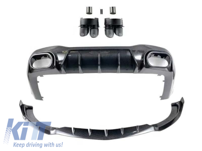 Set din carbon BRBS potrivit pentru bara din față și din spate a Mercedes A Design GT 4 Door Coupe X290 după 2019 Performance AutoTuning