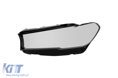 Sticlă stângă pentru faruri potrivită pentru BMW Seria 5 G30 sedan LCI, G31 break LCI 2021-2023 Performance AutoTuning