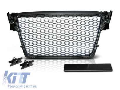 Grilaj mat negru tip RS potrivit pentru Audi A4 B8 sedan, break 2008-2011 Performance AutoTuning