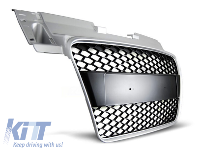 Grilă tip RS gri/neagră potrivită pentru Audi TT coupe, cabrio 2006-2014 Performance AutoTuning