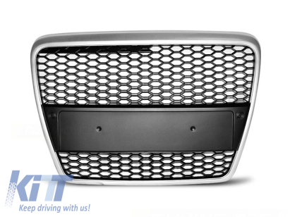 GRILĂ MATE GRI TIP RS POTRIVITĂ PENTRU AUDI A6 C6 SEDAN, COMBI 2004-2008 CU PDC Performance AutoTuning