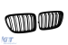 Grile rinichi cu fante duble, lacuite în negru, potrivite pentru BMW X1 E84 2009-2015 Performance AutoTuning