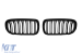 Grile rinichi cu lame duble, lac negru, potrivite pentru BMW X5 F15 2013-2018, X6 F16 2014-2019 Performance AutoTuning