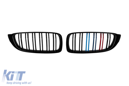 Baterii cu nervuri duble tip M4, lac negru cu decorare M, potrivite pentru BMW Seria 4 F32 Coupe, F33 Cabriolet, F36 Gran Coupe după 2013 Performance AutoTuning