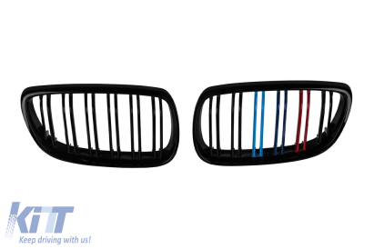 Răcitor cu nervuri duble vopsit în negru cu decorare M, potrivit pentru BMW Seria 3 E92 Coupe, E93 Cabriolet 2006-2009 Performance AutoTuning