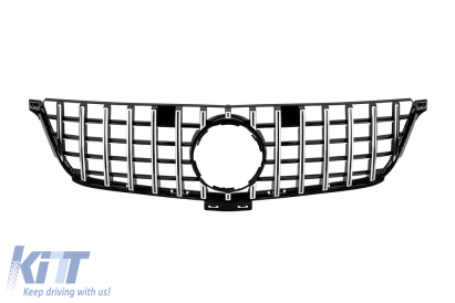 Grilă tip GT crom/neagră potrivită pentru Mercedes ML W166 2011-2015 Performance AutoTuning
