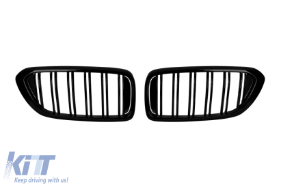 Grile rinichi cu fante duble vopsite în negru, potrivite pentru BMW Seria 6 GT G32 2017-2020 Performance AutoTuning