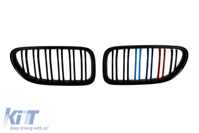 Răcitoare cu nervuri duble, lac negru cu decorare M, potrivite pentru BMW Seria 6 F06 Gran Coupe, F12 Cabriolet, F13 Coupe 2011-2018 Performance AutoTuning