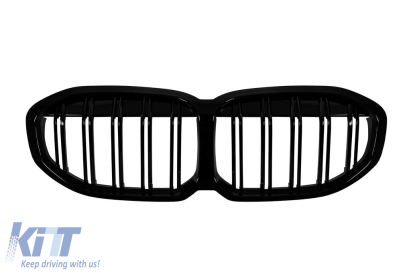 Grile rinichi cu fante duble vopsite în negru, potrivite pentru BMW Seria 1 F40 după 2020 Performance AutoTuning