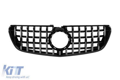 Grilă tip GT crom/neagră potrivită pentru Mercedes V-Class W447 2014-2019 Performance AutoTuning