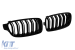 Grile rinichi cu două lamele, lucioase, negre, potrivite pentru BMW Seria 3 F30 Sedan, F31 Touring 2011-2019 Performance AutoTuning