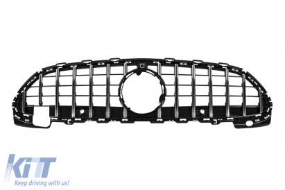 Grilă tip GT crom/neagră, potrivită pentru Mercedes C-Class W206 sedan, S206 break după 2021, potrivită pentru pachetul sport A Design Performance AutoTuning