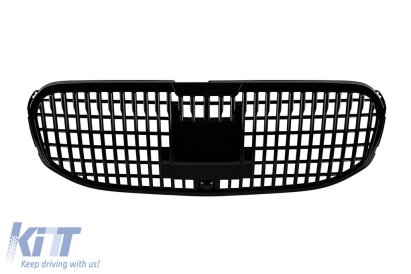 Grilaj de lac negru tip Maybach potrivit pentru Mercedes GLS X167 după 2021 pentru modelul cu Distronic Performance AutoTuning