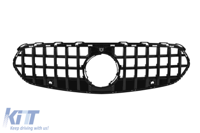 Grilă tip GT vopsită în negru, potrivită pentru Mercedes C-Class W206 sedan, S206 break după 2021 pentru bara standard sau Avantgarde Performance AutoTuning