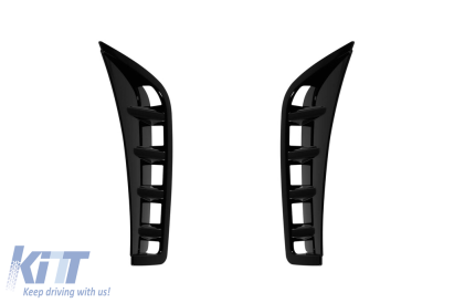 Adăugiri Aero potrivite pentru fața A Design-Line a Mercedes GLC X253 2020-2023, lac negru Performance AutoTuning
