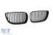 Grile de rinichi cu nervuri simple, vopsite în negru, potrivite pentru BMW Seria 1 E81, E82, E87, E88 2003-2007 Performance AutoTuning