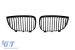Grile de rinichi cu nervuri simple, vopsite în negru, potrivite pentru BMW Seria 1 E81, E82, E87, E88 2003-2007 Performance AutoTuning