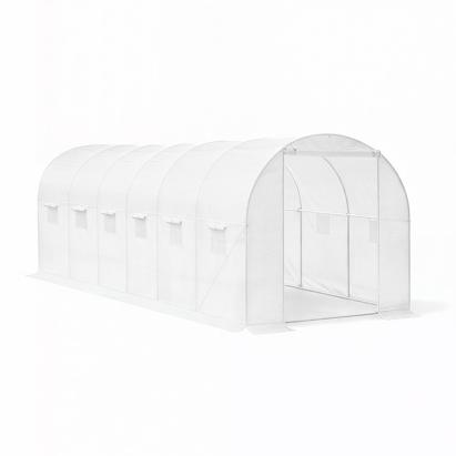 Solar de grădină Leziter 200x300x600 cm, alb, cu cadru și folie