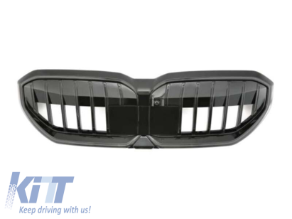 Rădăcini iluminate de tip Iconic Glow cu nervuri simple potrivite pentru BMW Seria 5 G60, G61 după 2024, lac negru Performance AutoTuning