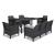 Set mobilier de grădină Leziter Venus IV, 7 locuri, grafit