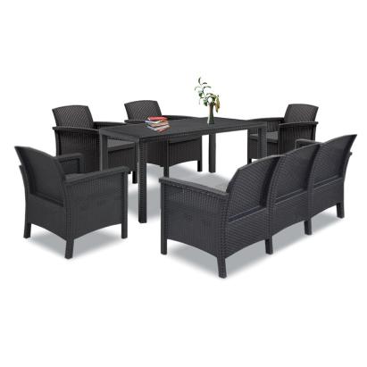 Set mobilier de grădină Leziter Venus IV, 7 locuri, grafit
