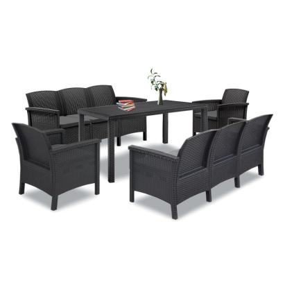 Set mobilier de grădină Leziter Venus IV, 8 locuri, grafit