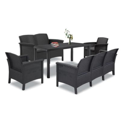 Set mobilier de grădină Leziter Venus IV Large, 7 locuri, grafit