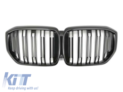 Rădăcini iluminate de tip Iconic Glow cu nervuri unice potrivite pentru BMW X5 G05 după 2024, lac negru Performance AutoTuning