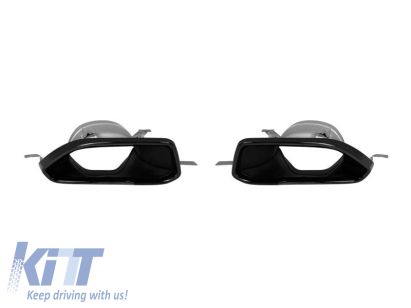 Set de terminații de evacuare tuning potrivite pentru BMW Seria 3 G20, G21 după 2022, lac negru, pentru modelele cu difuzor M Performance AutoTuning