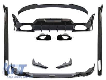 Pachet de tuning Aero potrivit pentru BMW Seria 3 G20 LCI după 2020, lac negru, pentru modelul cu pachet M Performance AutoTuning